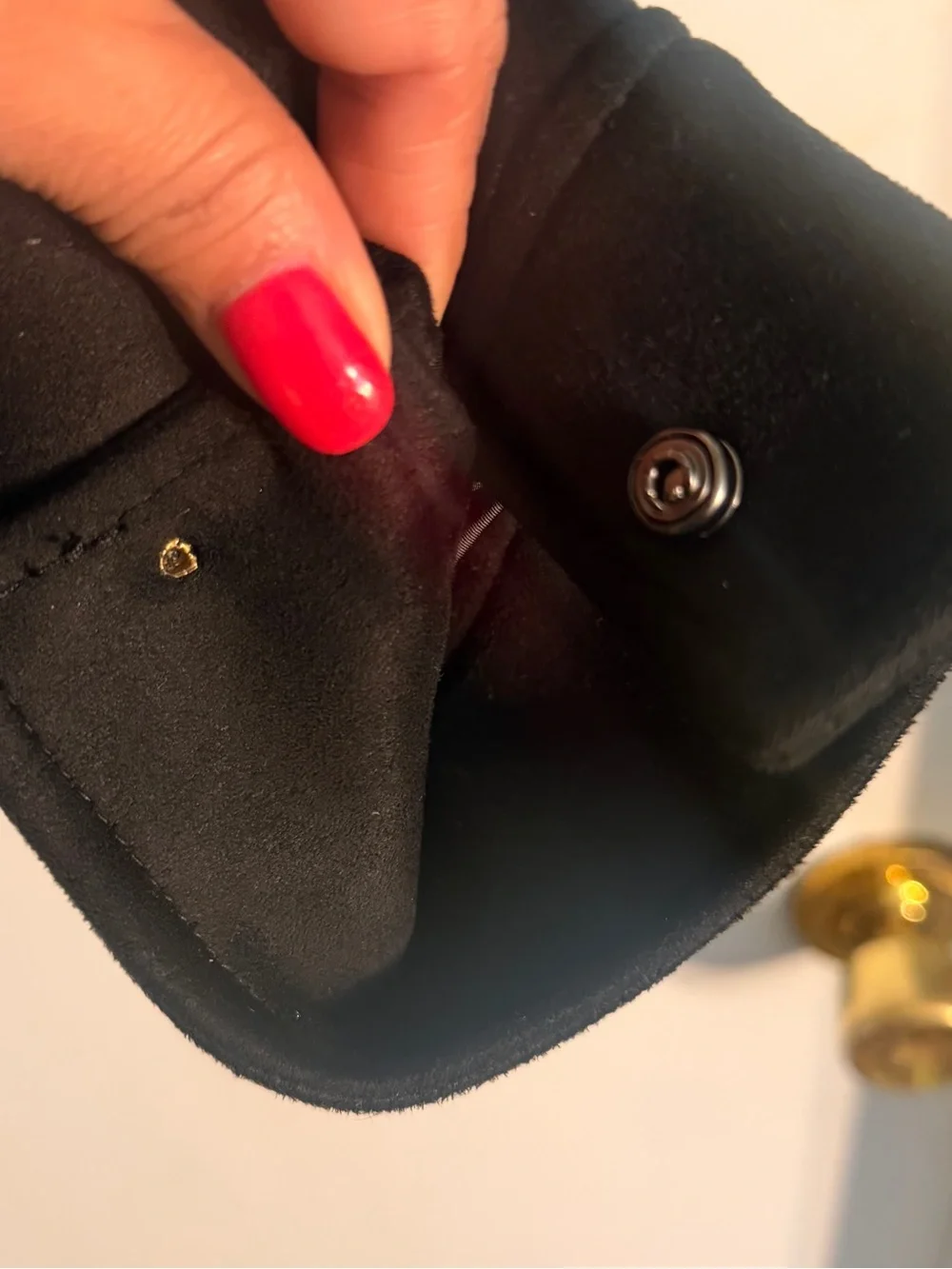 Black Faux Suede  Snap-Front Men’s Jacket (missing a few buttons)